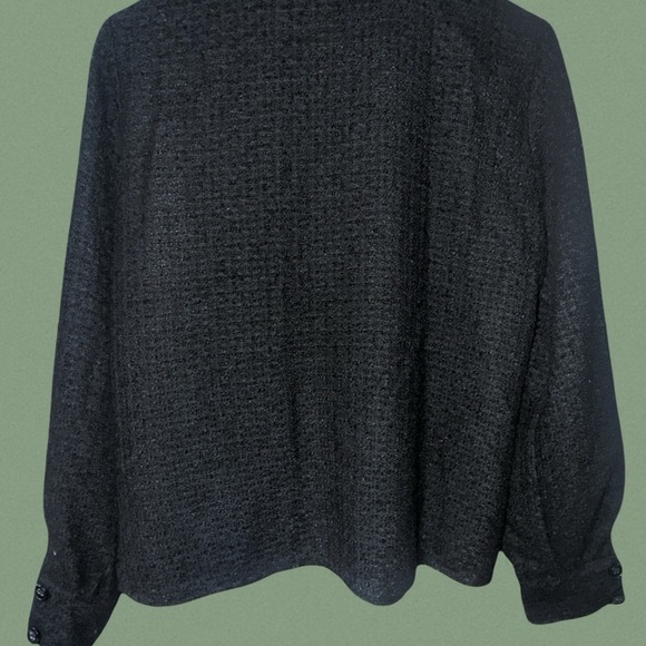 Elegant Black Zip-Up Wool Blend Sweatshirt - Koton Size M - Picture 2 of 6